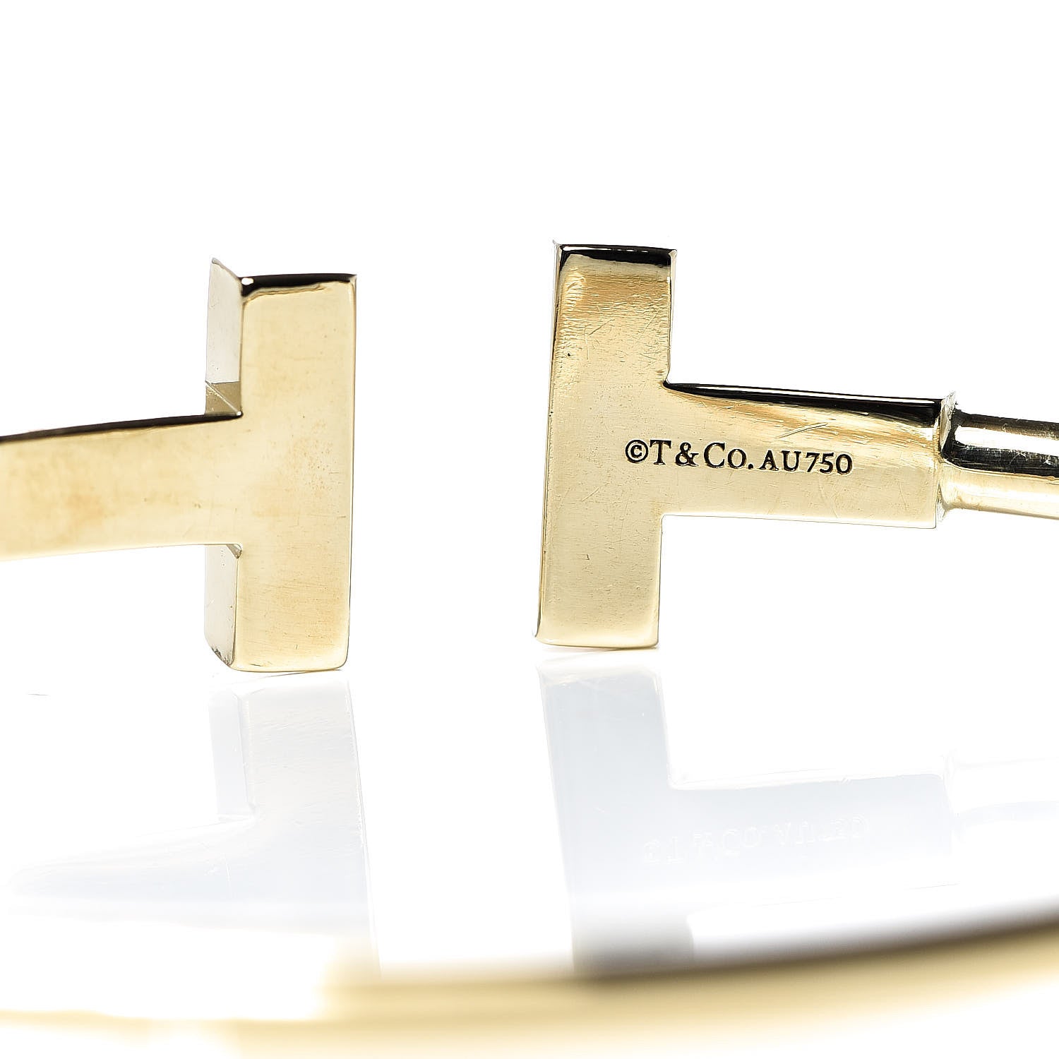 Tiffany 18K Yellow Gold T Wire Bracelet 4 of 4