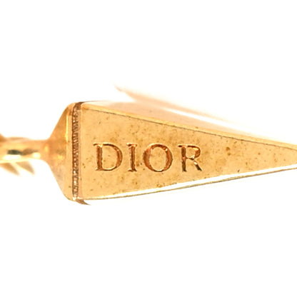 Christian Dior Metal CD Dangle Earrings Gold 4 of 4