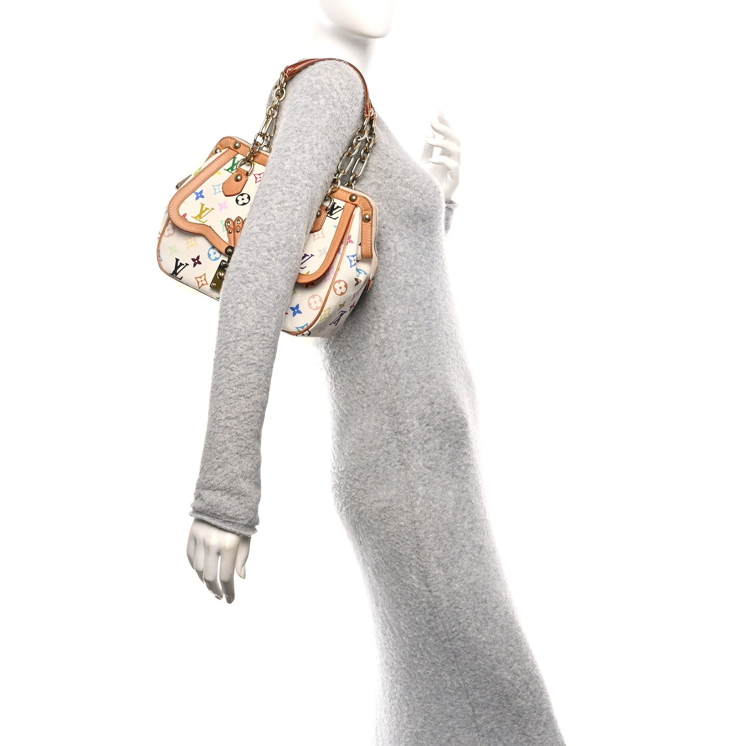 Louis Vuitton Monogram Multicolor Gracie MM White 2 of 10