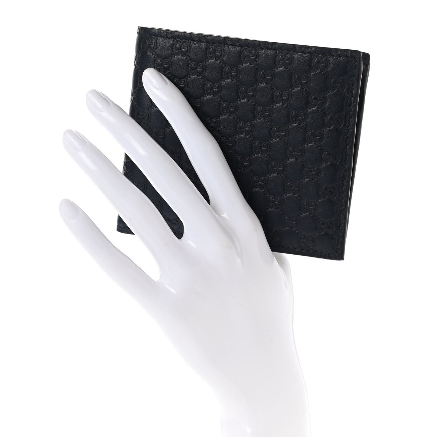 Microguccissima Mens Bi-Fold Wallet Navy