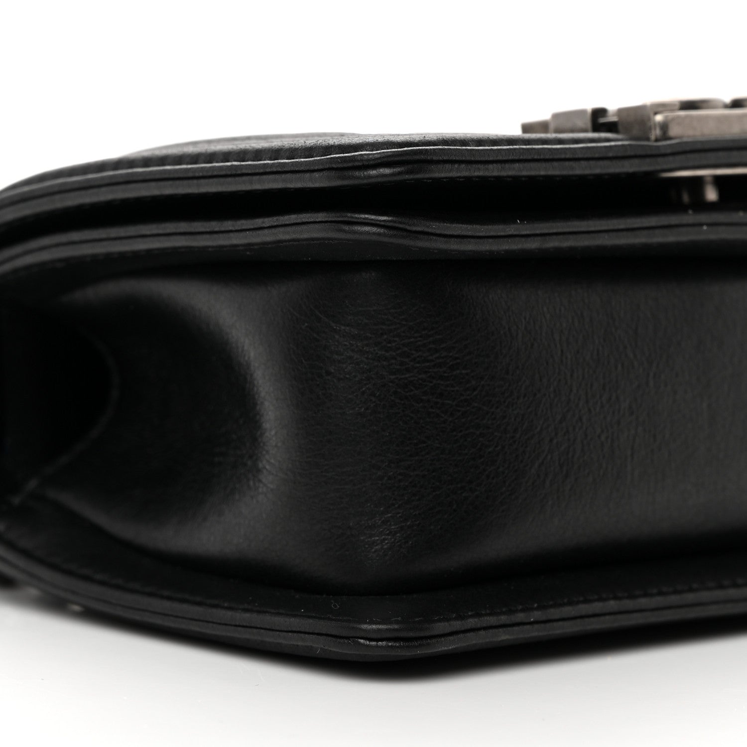 Chanel Galuchat Stingray Mini Boy Flap Black Silver 8 of 12