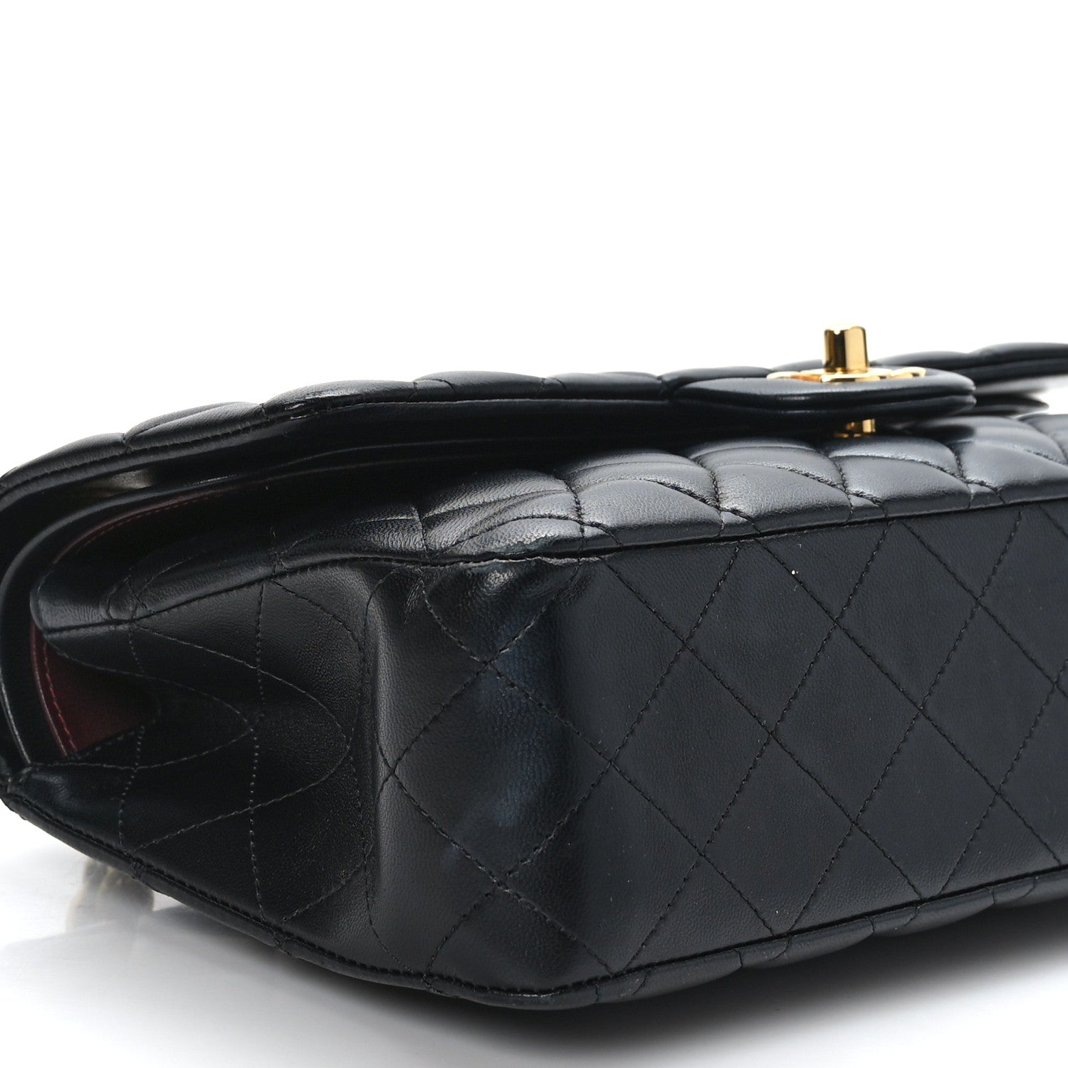 Chanel Lambskin Quilted Medium Double Flap Black 8 of 10