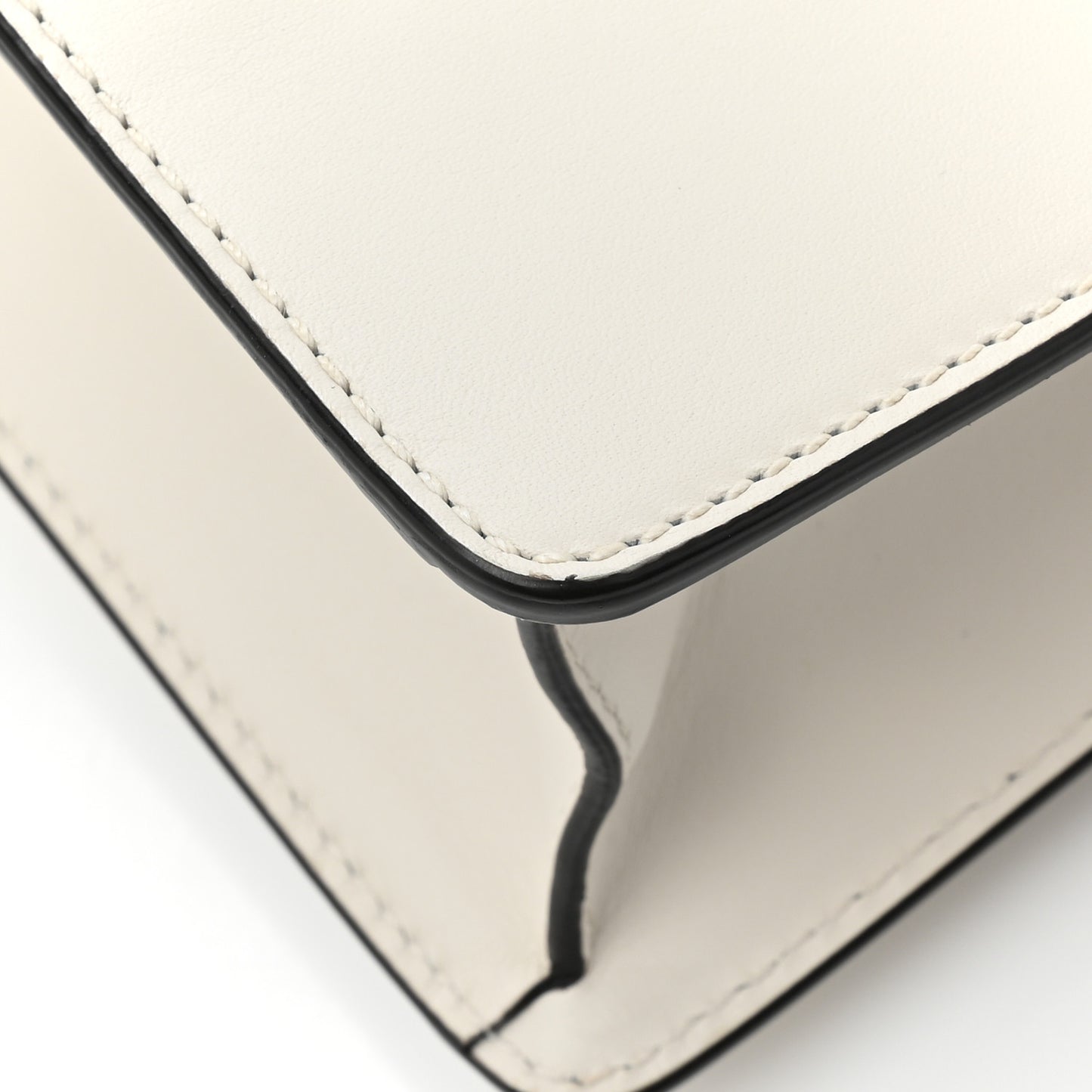 Calfskin Mini Sylvie Chain Shoulder Bag White