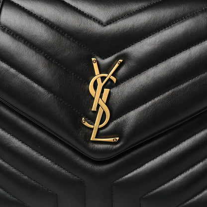Saint Laurent Calfskin Y Quilted Monogram Medium Loulou Chain Satchel Black 8 of 10