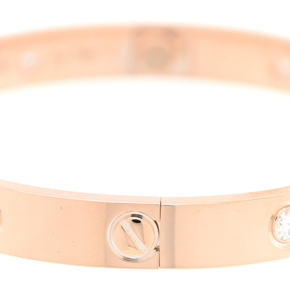 Cartier 18K Pink Gold 10 Diamond LOVE Bracelet 16 5 of 7