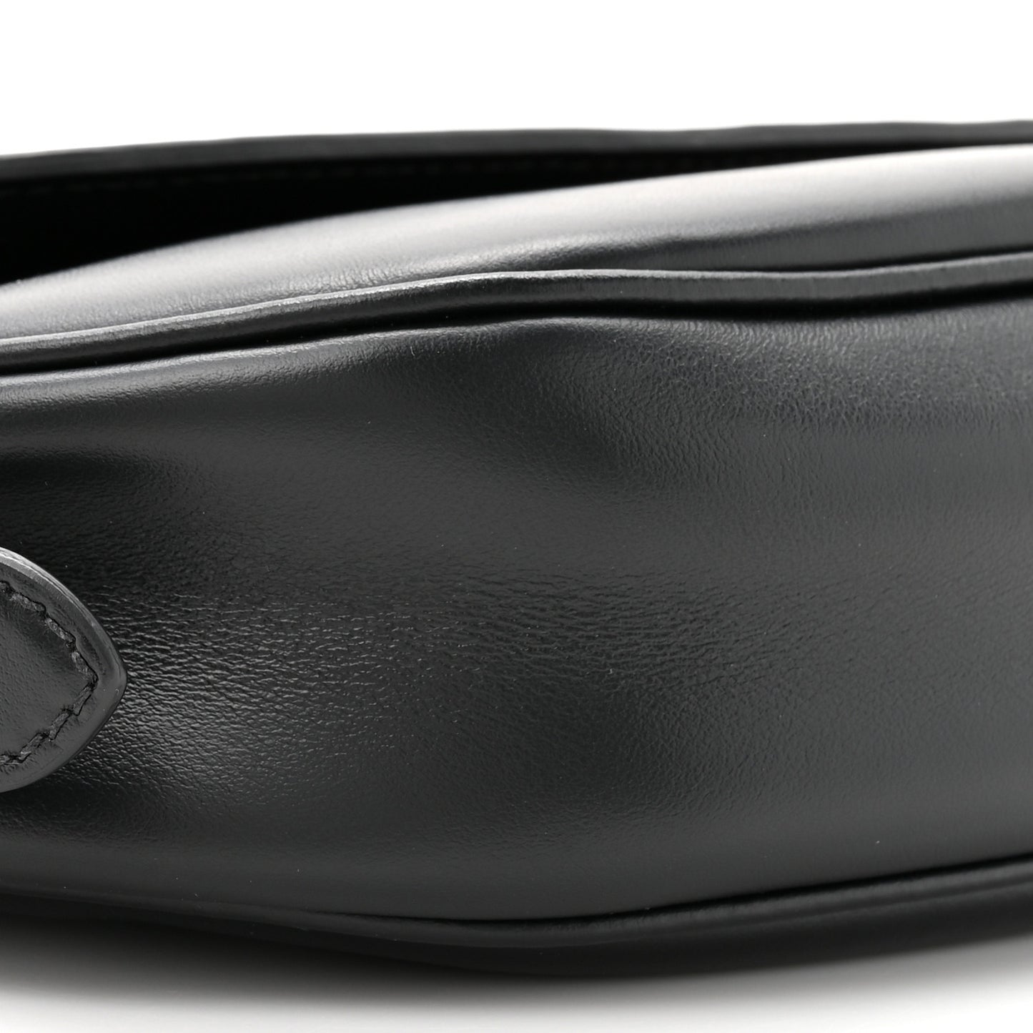 Soft Calfskin Triangle Arque Flap Shoulder Bag Black