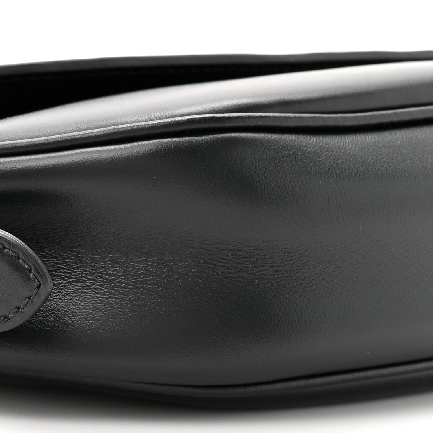 Prada Soft Calfskin Triangle Arque Flap Shoulder Bag Black 8 of 9