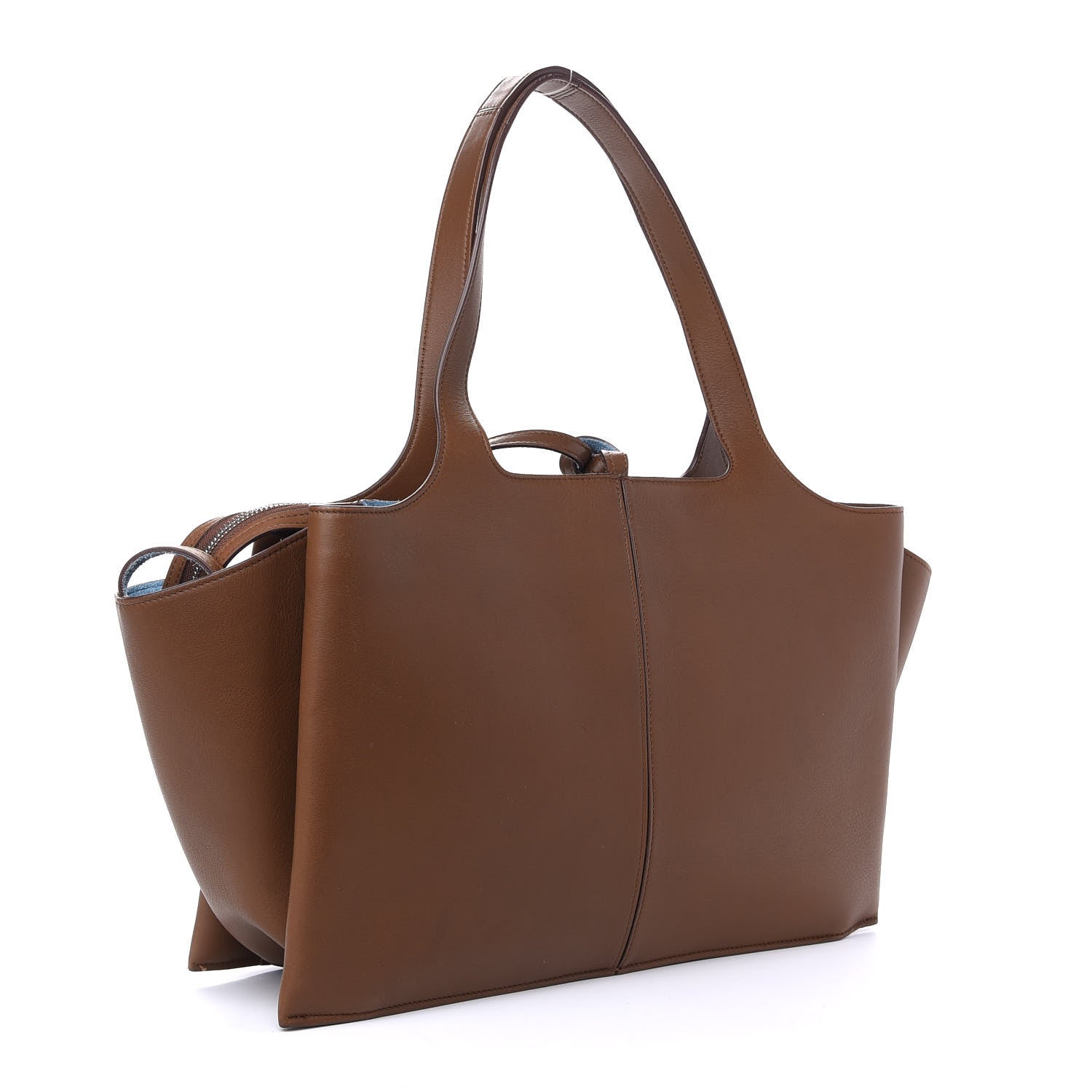 Celine Calfskin Medium Tri-Fold Bag Taupe 3 of 10