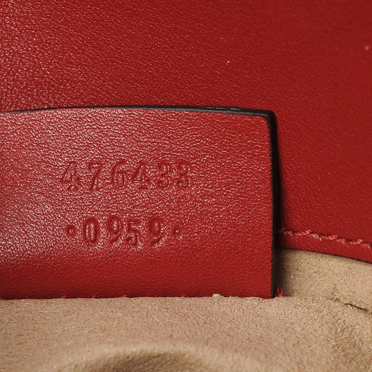 Calfskin Matelasse Super Mini GG Marmont Shoulder Bag Hibiscus Red