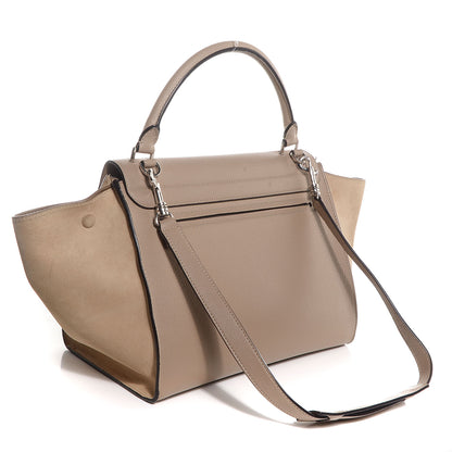 Celine Drummed Calfskin Suede Medium Trapeze Dune 3 of 9