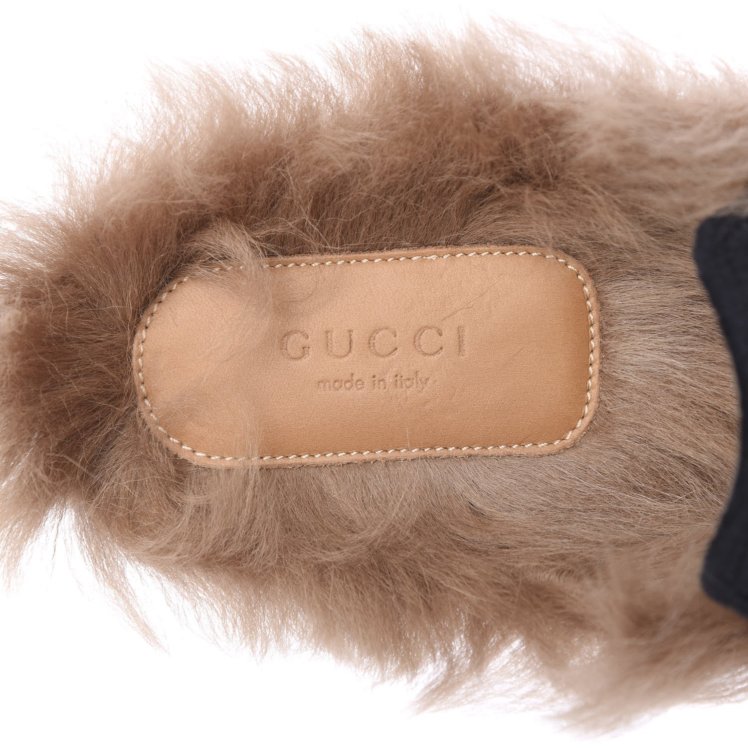 Gucci Velvet Fur Womens Princetown Slippers 38 Black 7 of 8