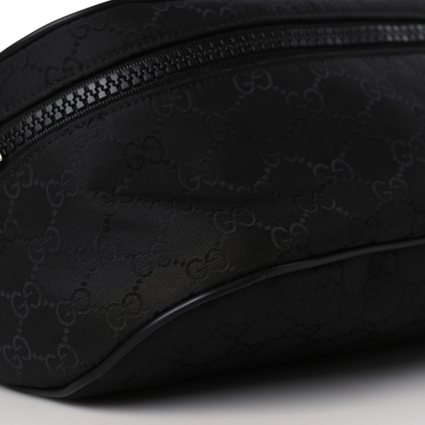 Nylon Monogram Fanny Pack Belt Bag Black