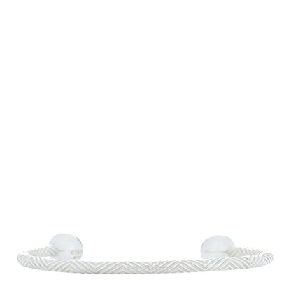 Tiffany Sterling Silver Textured Barbell Cuff Bracelet 3 of 5