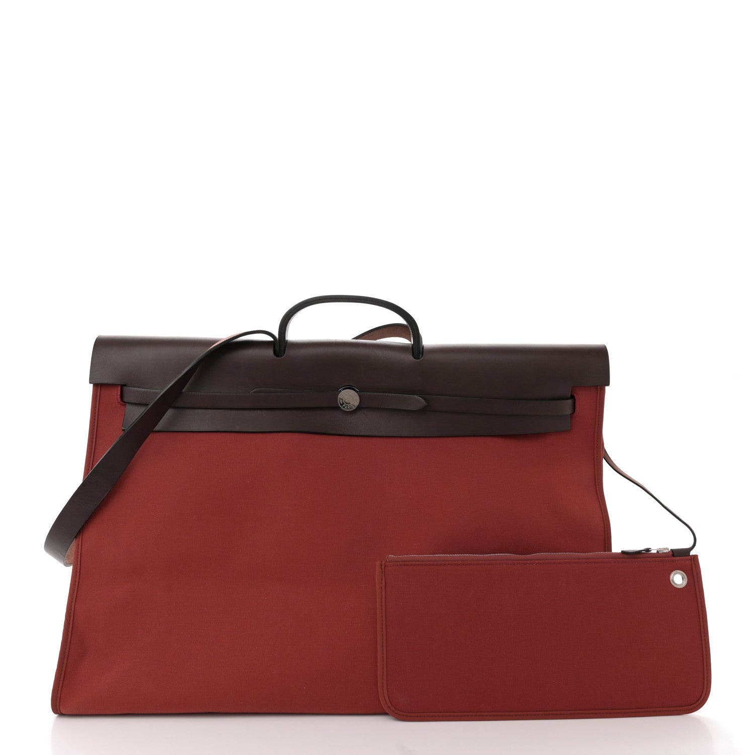 Hermes Toile Vache Hunter Herbag 50 Rouge H Ebene 3 of 13
