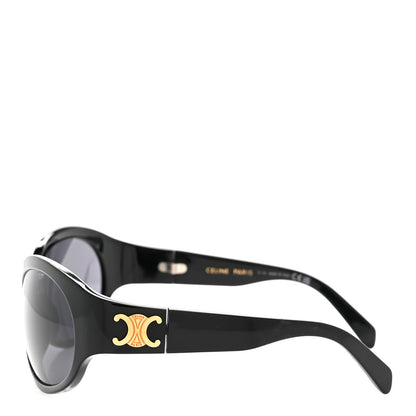 Celine Acetate Round Triomphe Sunglasses CL40271I Black 3 of 6