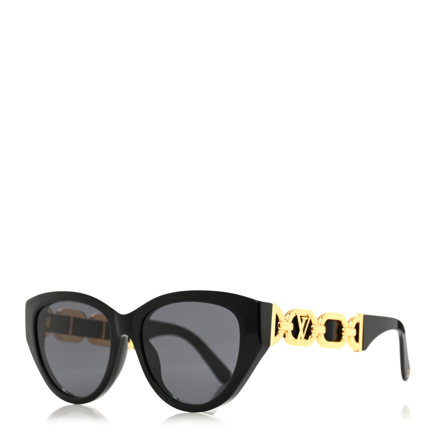 Acetate LV Chain Braided Maxi Square Sunglasses Z2640U Black