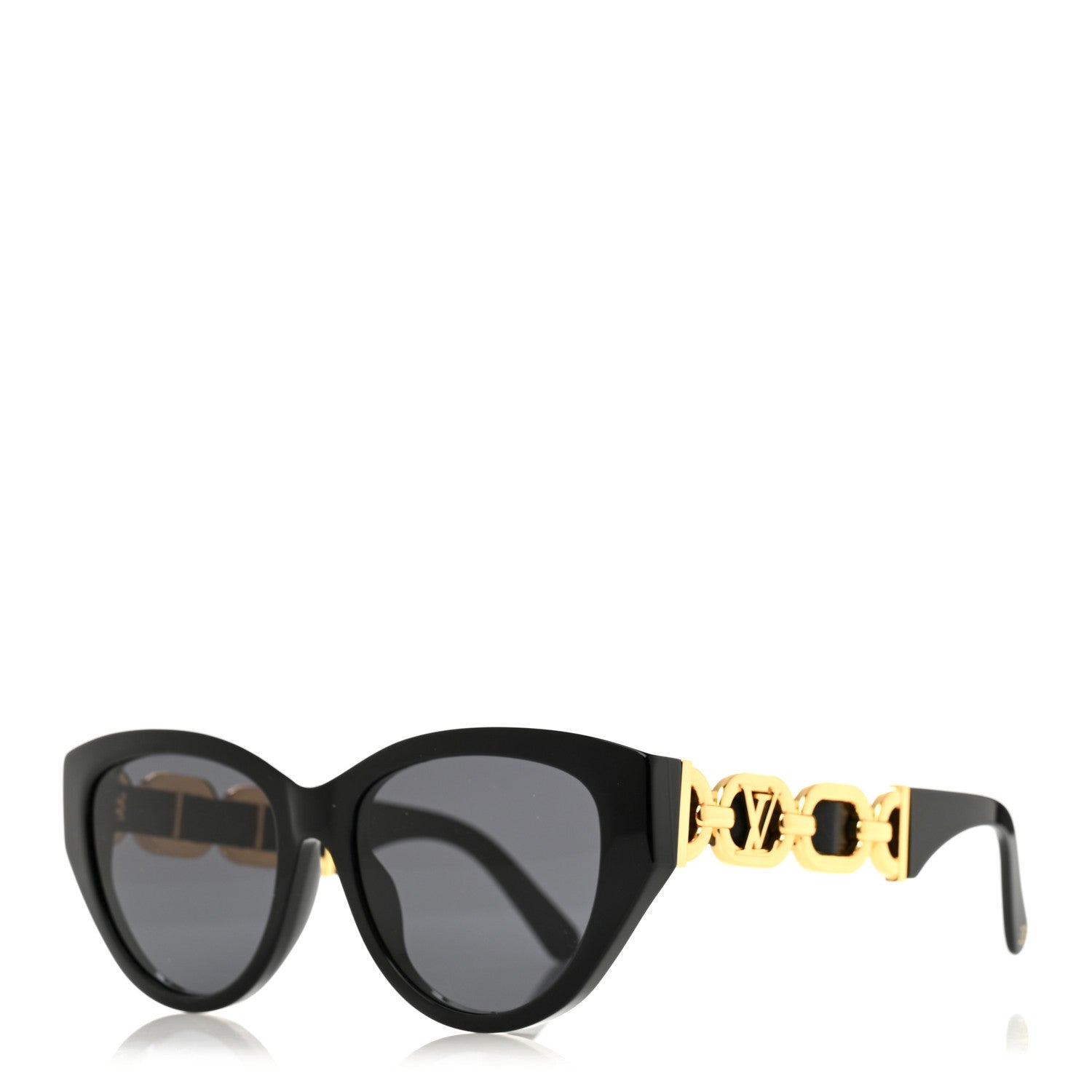Louis Vuitton Acetate LV Chain Braided Maxi Square Sunglasses Z2640U Black 1 of 7