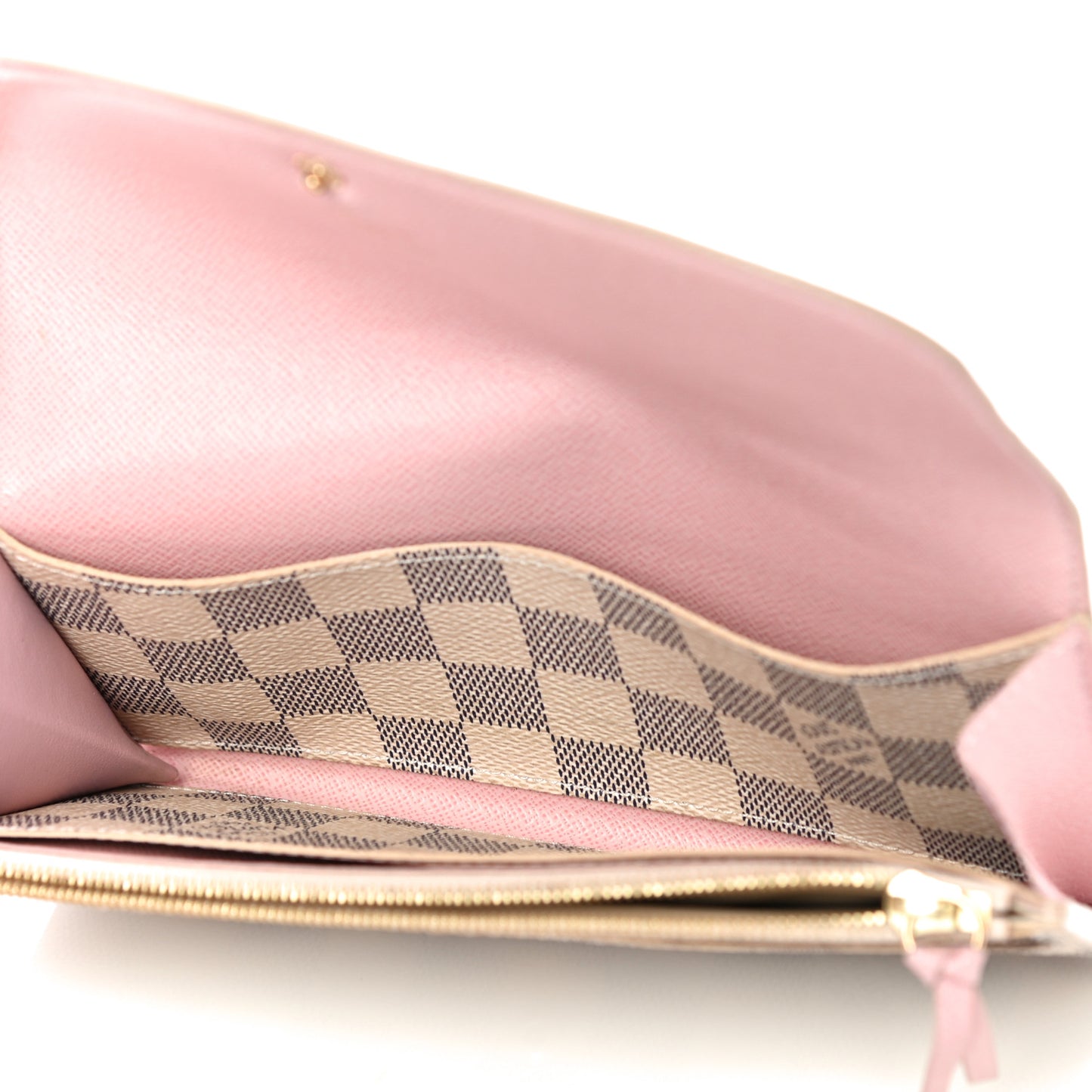 Damier Azur Emilie Wallet Rose Ballerine