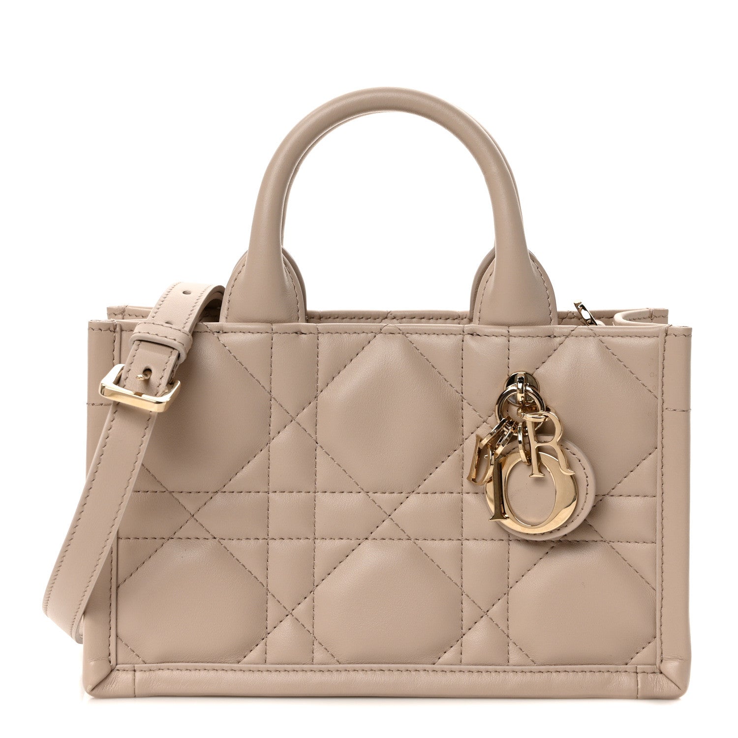 Christian Dior Calfskin Macrocannage Mini Book Tote Trench Beige 1 of 10