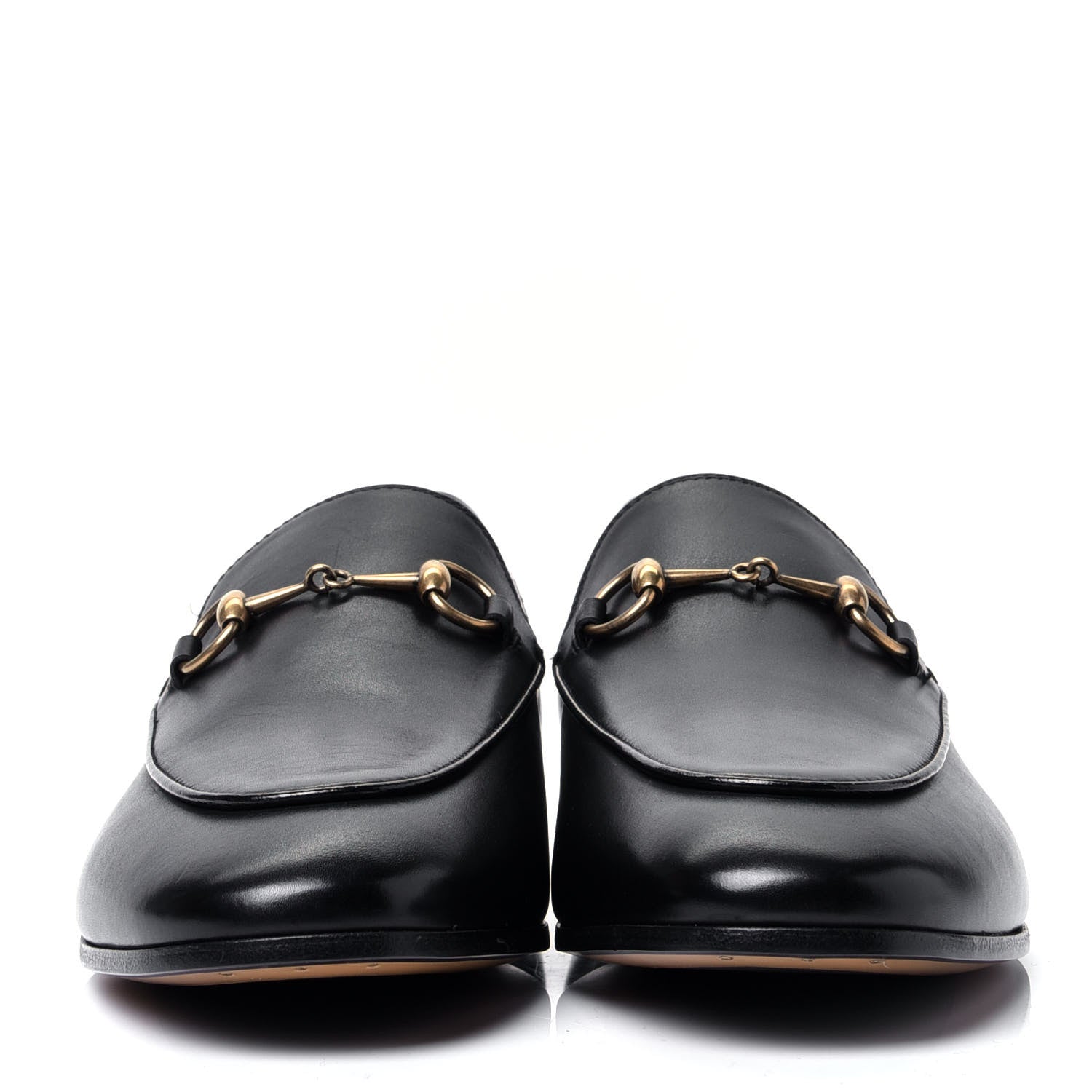 Gucci Calfskin Womens Jordaan Loafers 39.5 Black 2 of 9