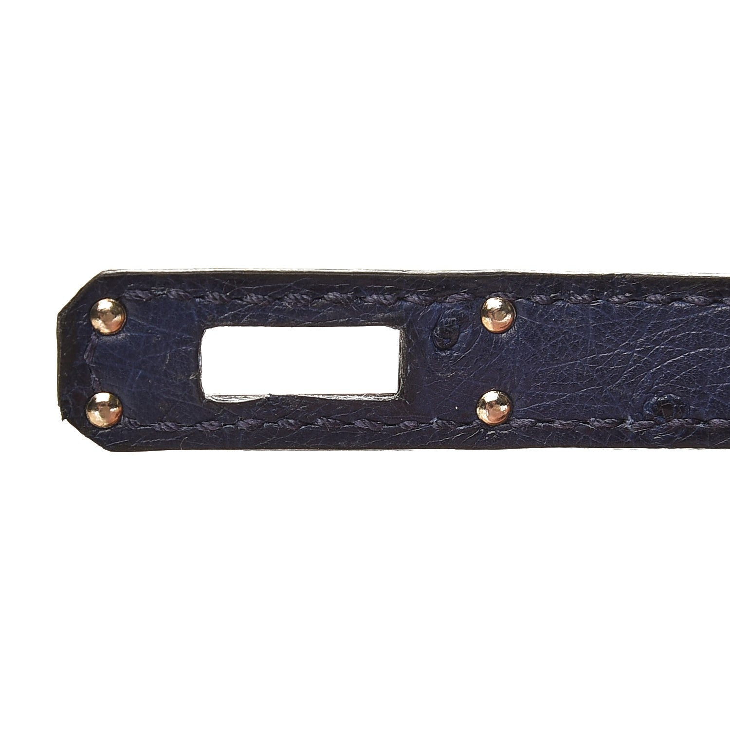 Hermes Ostrich Kelly Pochette Bleu Saphir 9 of 27
