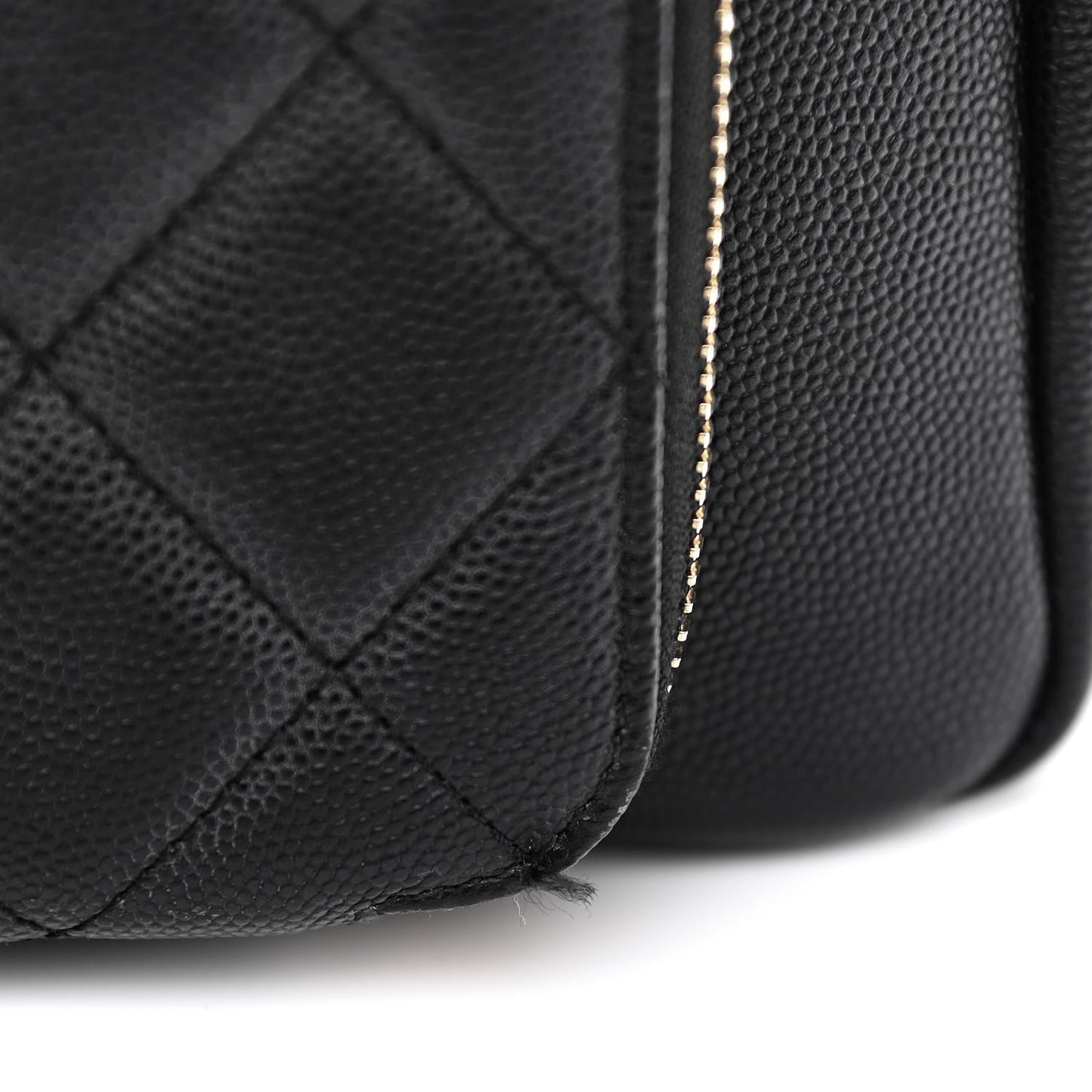 Caviar Quilted Large Business Affinity Shopping Bag Black
