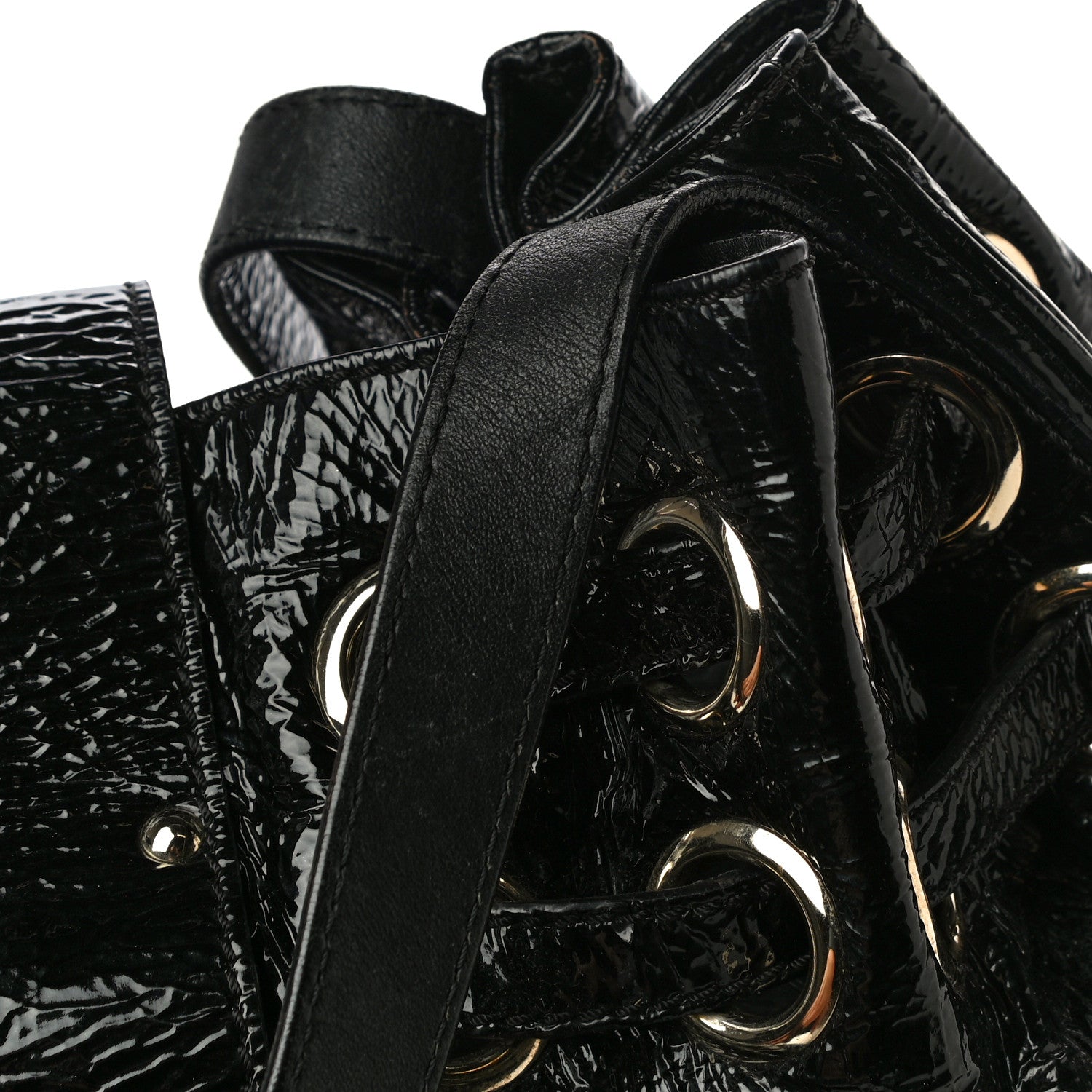 Jimmy Choo Crushed Patent Riki Bag Black 22 of 22