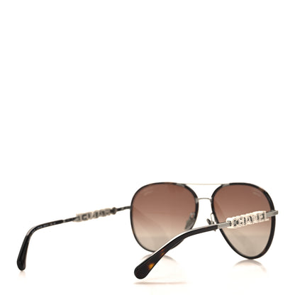 Chanel Aviator Polarized Pilot Sunglasses 4284-B Tortoise 4 of 7