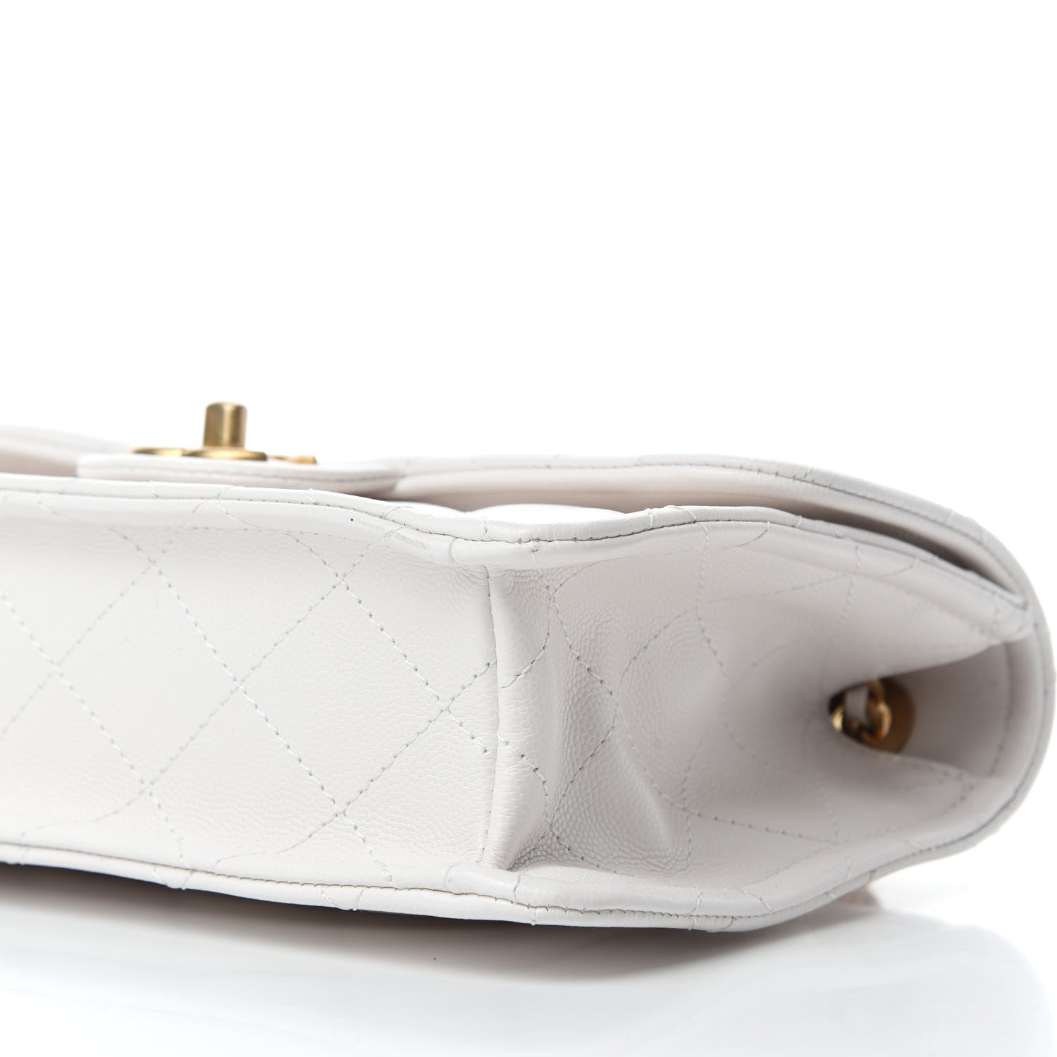 Chanel Caviar Quilted Medium Sweet Classic Flap White 7 of 10