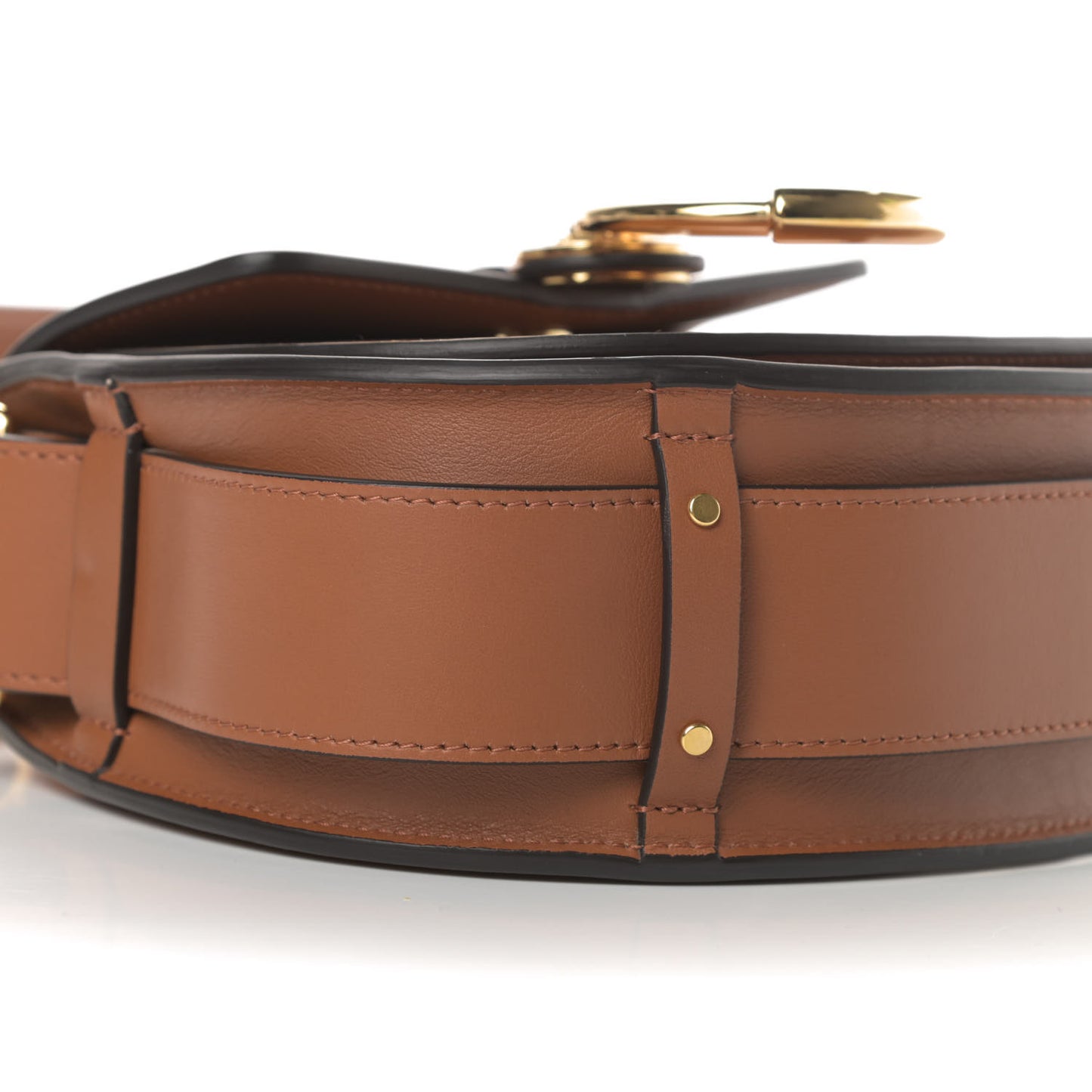 Patent Calfskin Small Tess Bag Caramel