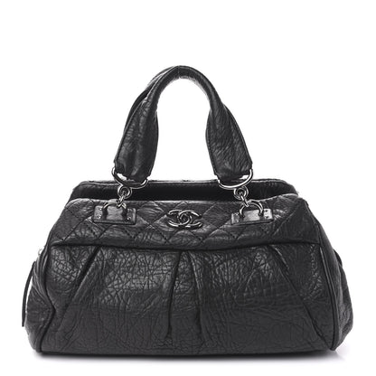 Chanel Distressed Lambskin Quilted Small Le Marais Tote Black 1 of 10