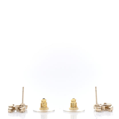 Chanel Crystal CC Starfall Earrings Gold 3 of 5