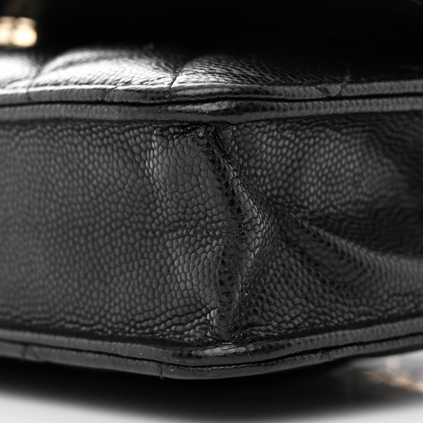 Caviar Quilted Coco Candy Wallet On Chain WOC Black