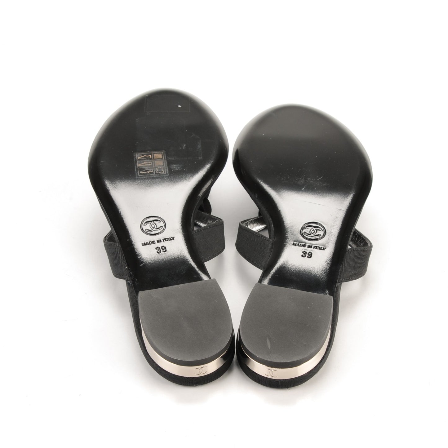 Grosgrain Camellia Thong Sandals 39 Black