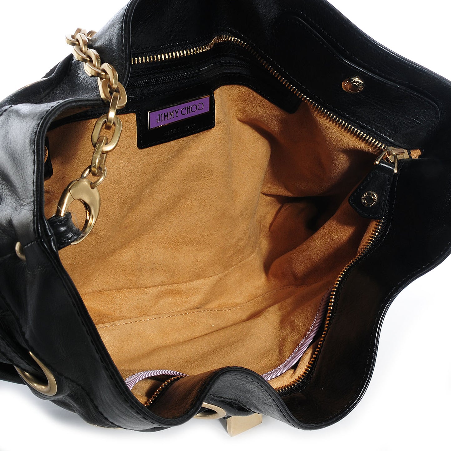 Leather Rio Oversized Clutch Black