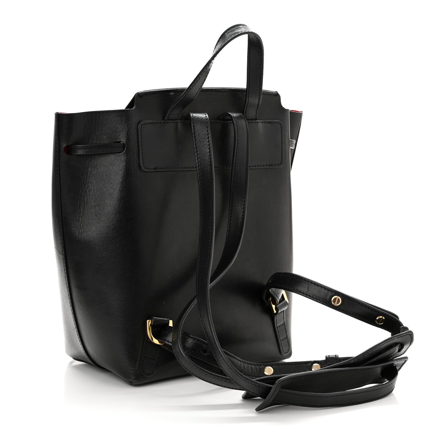Vegetable Tanned Calfskin Mini Backpack Black Flamma