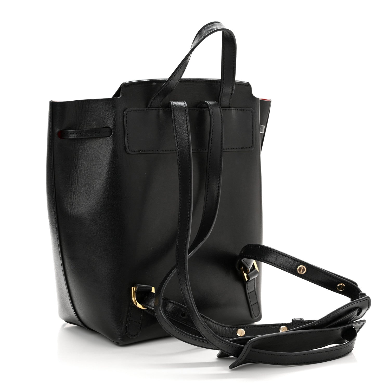 Mansur Gavriel Vegetable Tanned Calfskin Mini Backpack Black Flamma 2 of 12