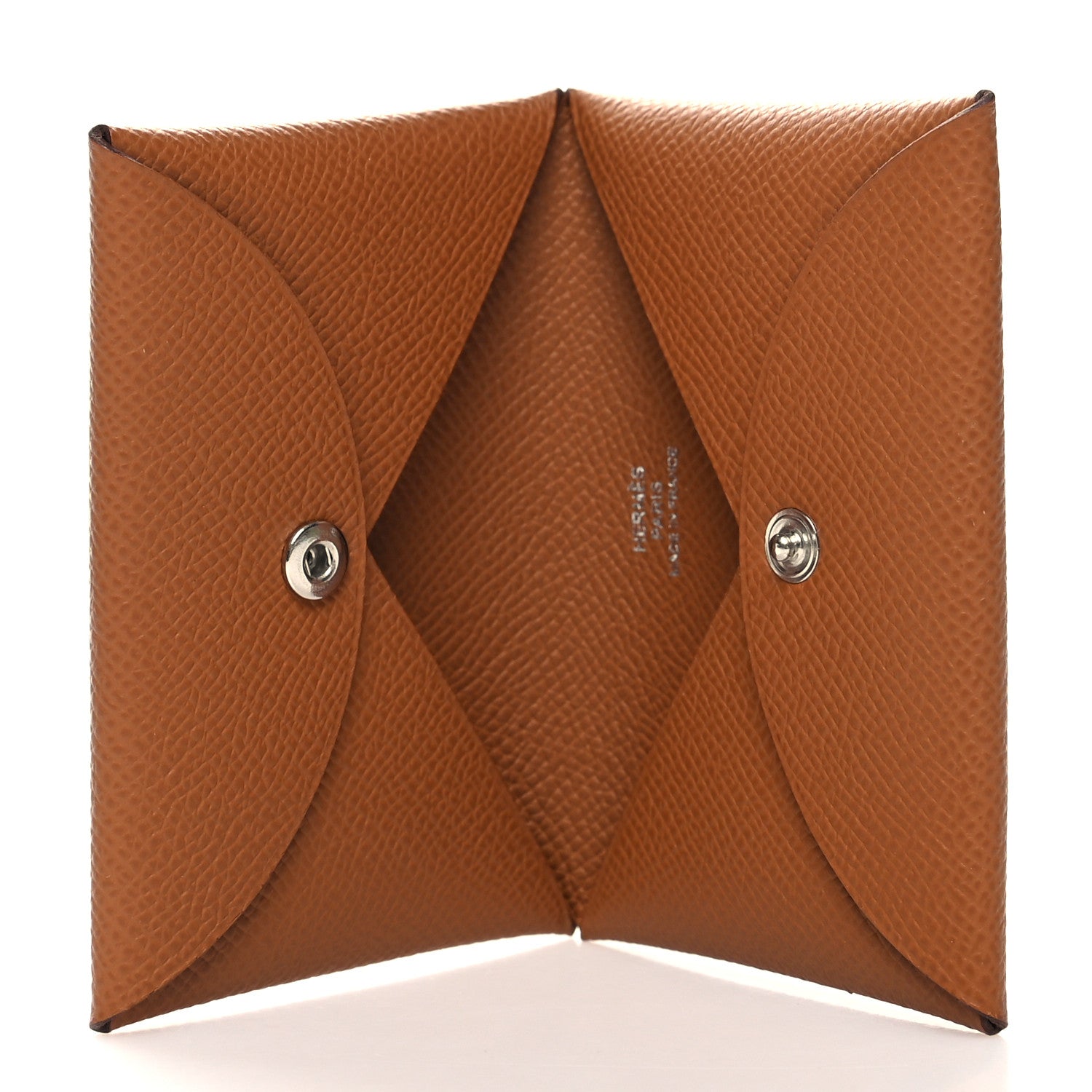 Hermes Epsom Calvi Card Case Gold 5 of 10