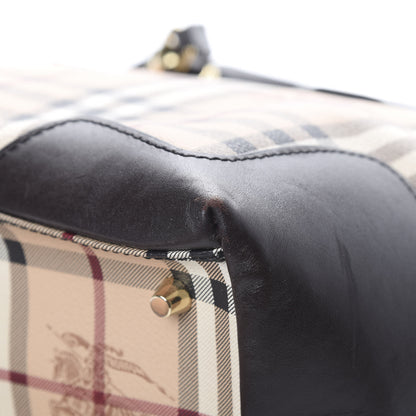 Burberry Haymarket Check Medium Primrose Tote Chocolate 10 of 15