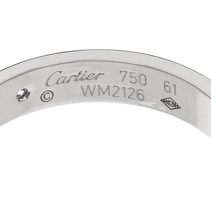Cartier 18K White Gold Diamond 4mm LOVE Wedding Band Ring 61 9.5 4 of 4