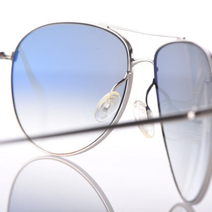 Oliver Peoples Benedict Aviator Sunglasses Silver 7 of 8