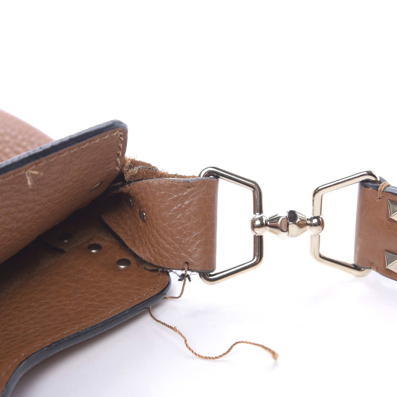 Valentino Garavani Pebbled Calfskin Small Rockstud Flip-Lock Messenger Bag Light Cuir 14 of 20