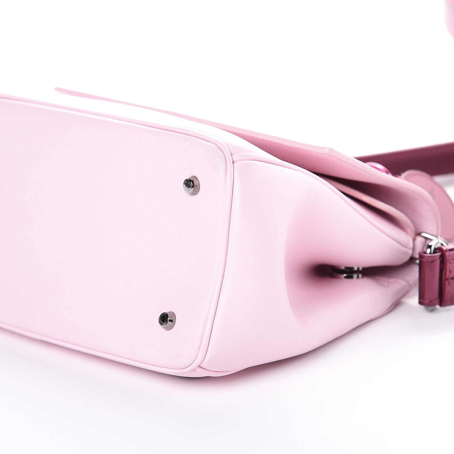 Christian Dior Metallic Patent Smooth Calfskin Mini Be Dior Flap Pink Fuchsia 8 of 9