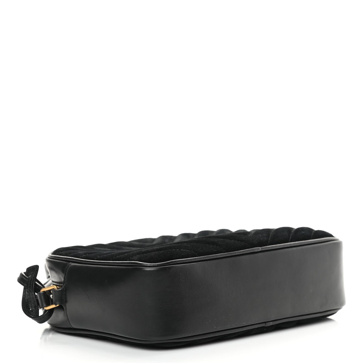 Suede Calfskin Monogram Lou Camera Bag Black