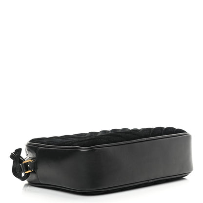 Saint Laurent Suede Calfskin Monogram Lou Camera Bag Black 4 of 14