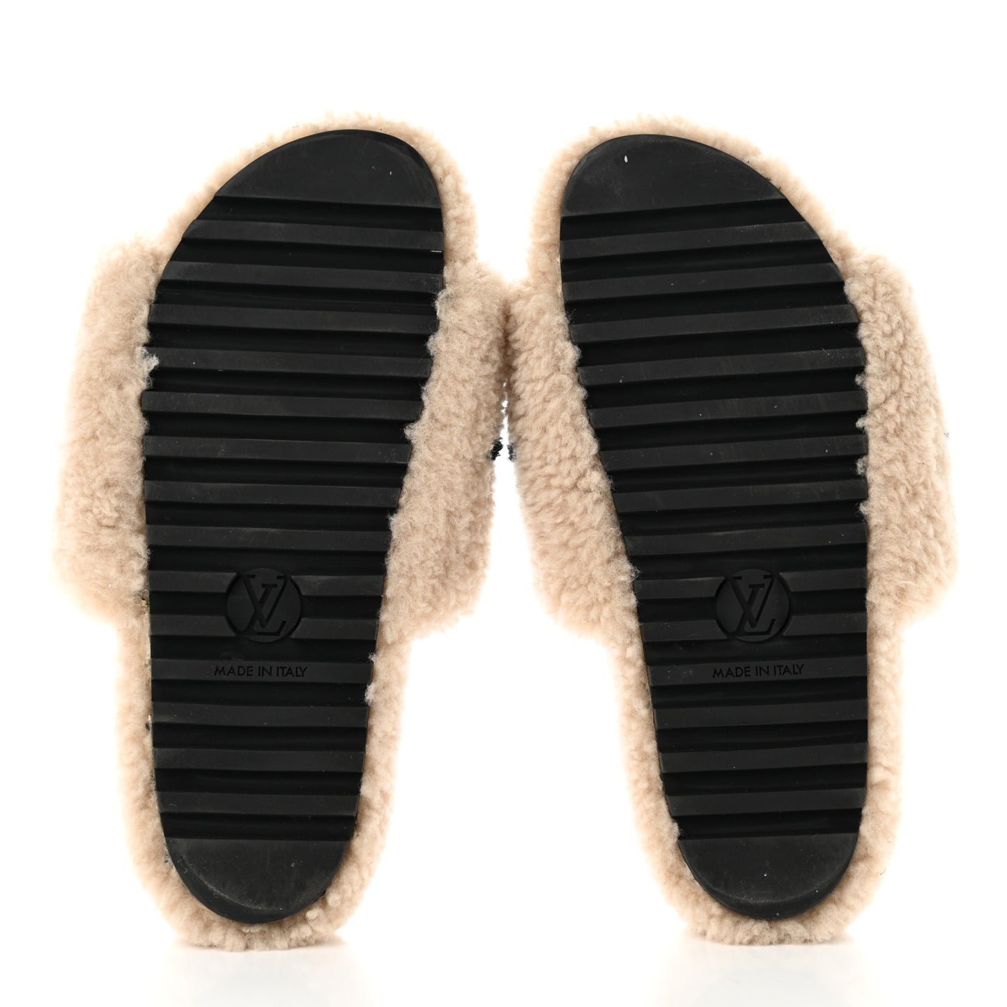 Shearling Bom Dia Flate Mules 38 Beige