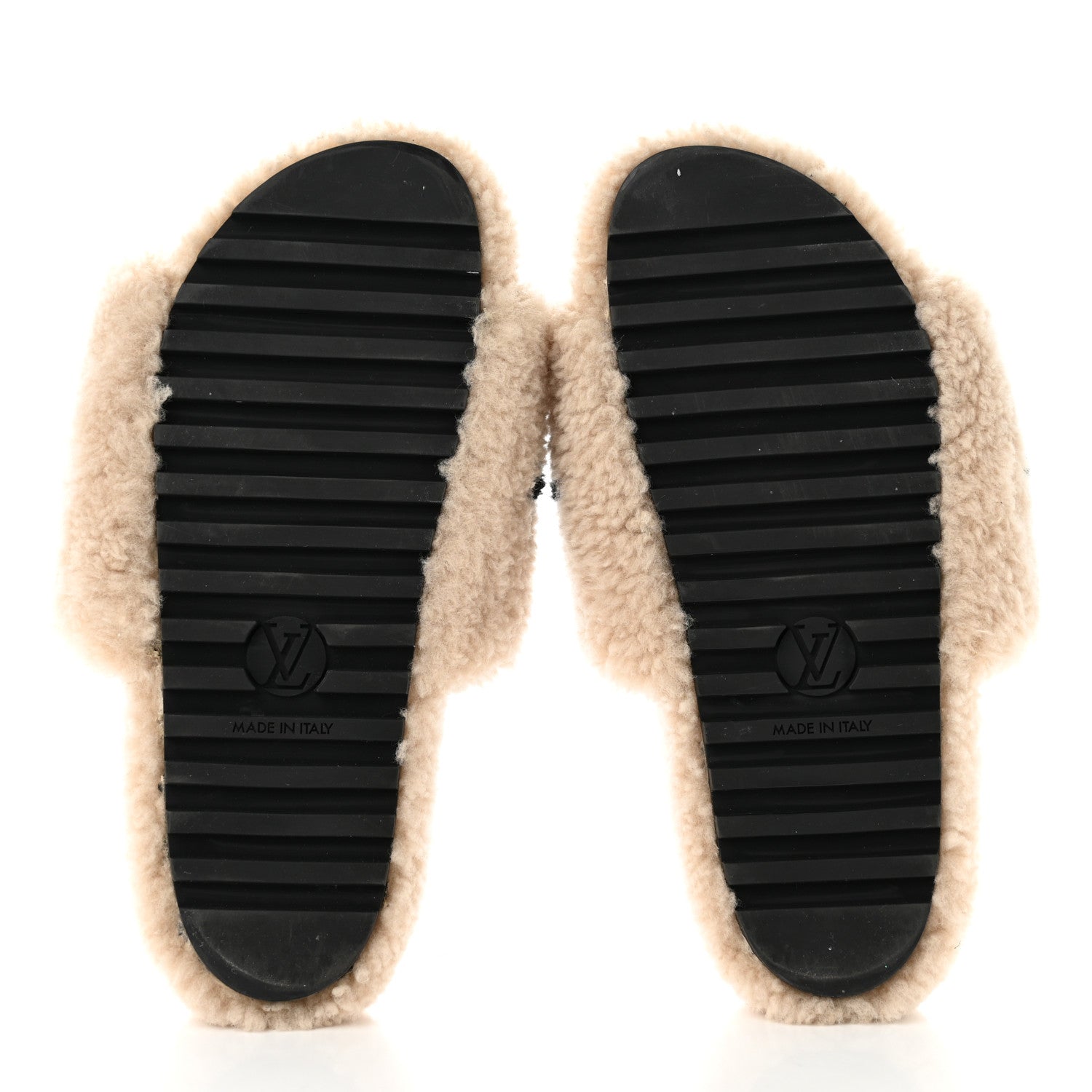 Louis Vuitton Shearling Bom Dia Flate Mules 38 Beige 7 of 9