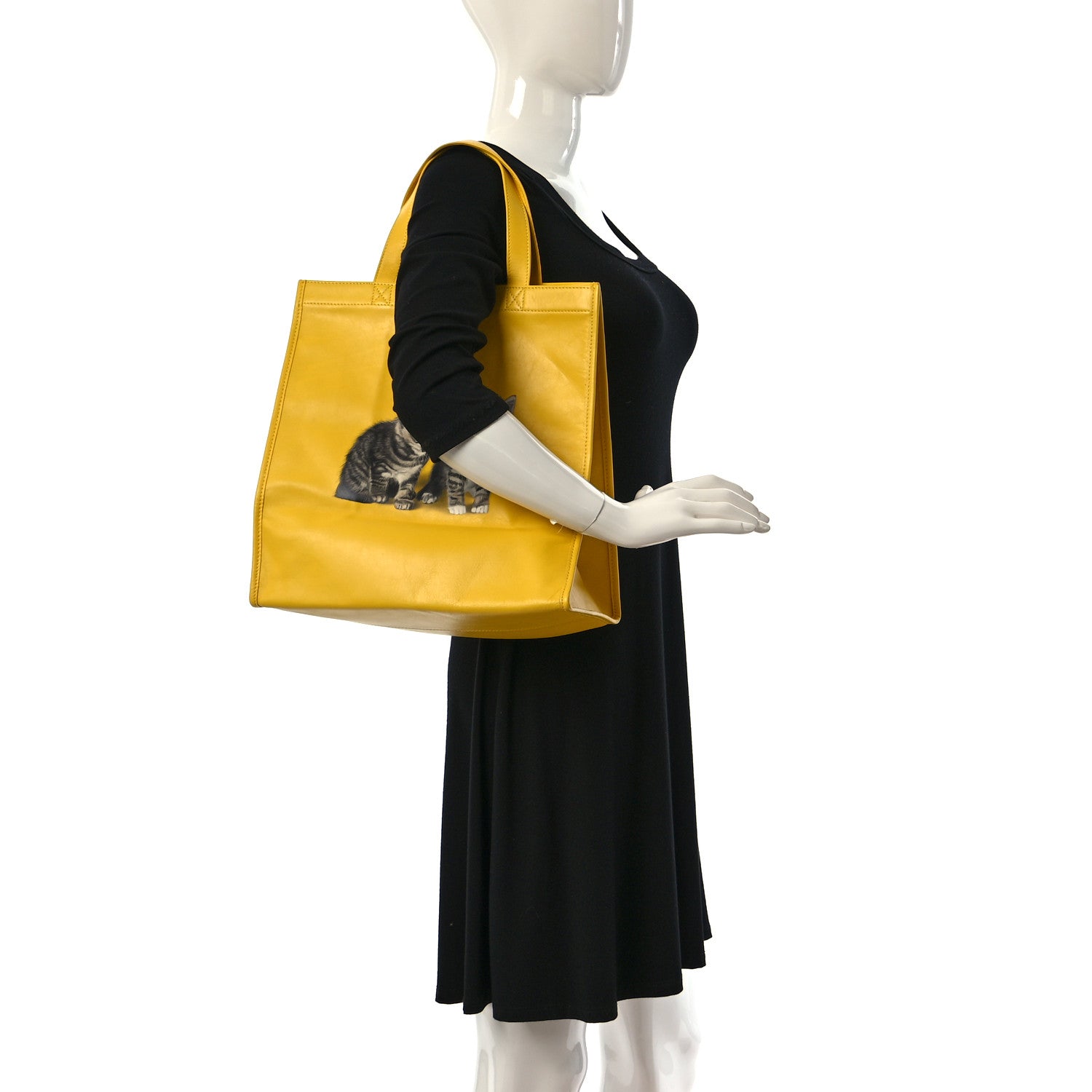 Balenciaga Calfskin Kittens Small Market Shopper Juane 2 of 8