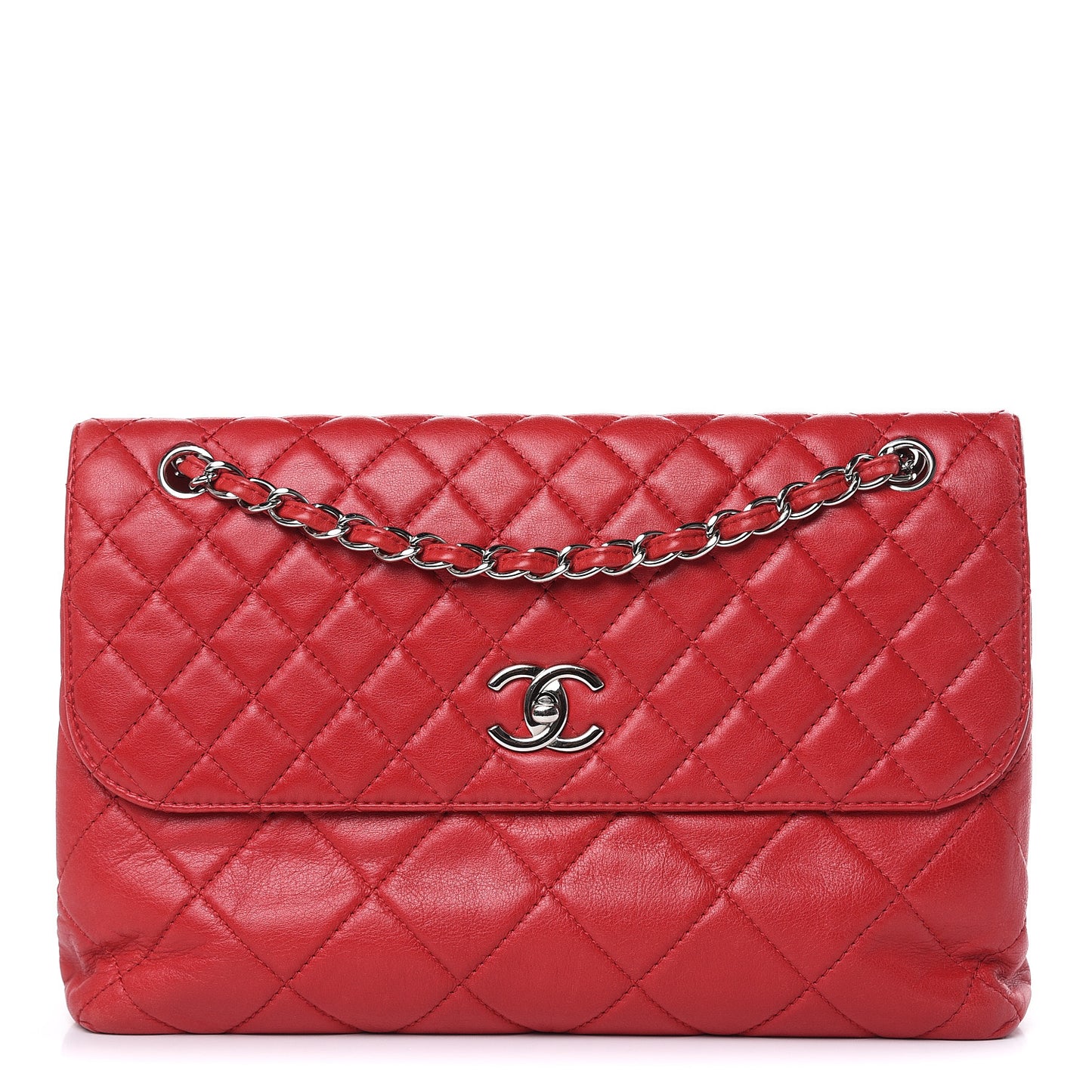 Calfskin Quilted In The Business Flap Red