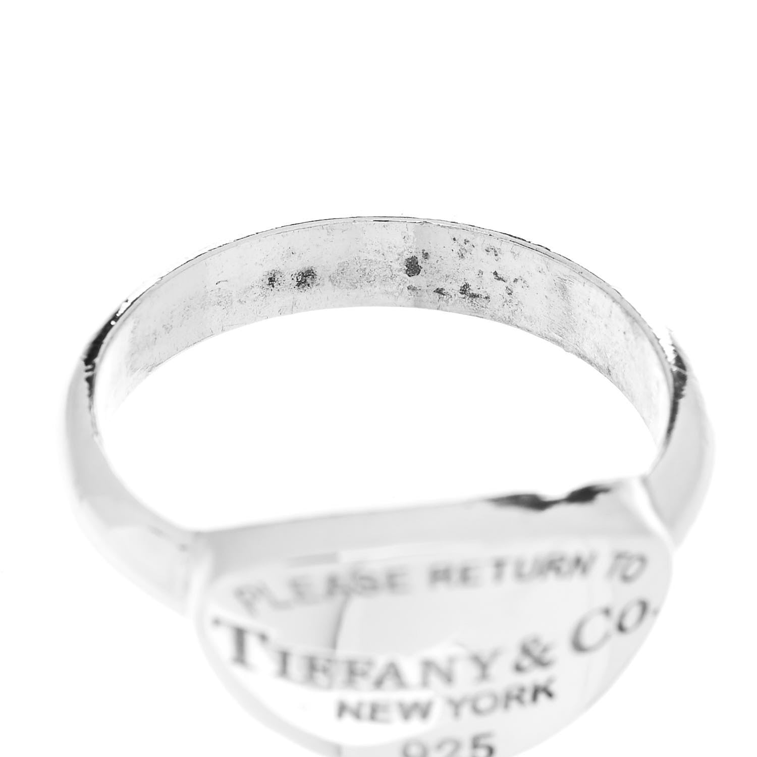 Tiffany Sterling Silver Return to Tiffany Oval Ring 53 6.5 4 of 5